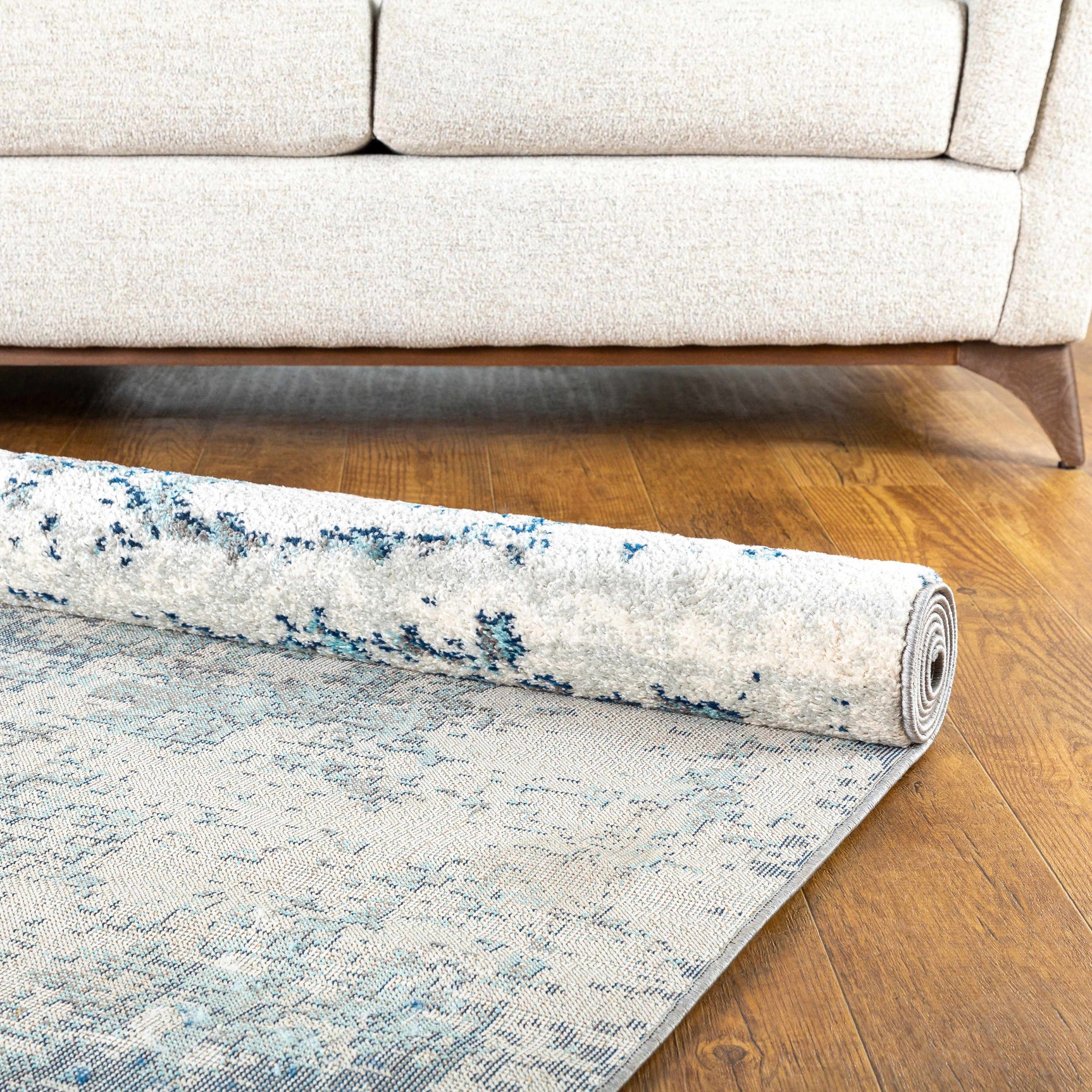 Beverly Abstract Blue Area Rug - Ornate Home
