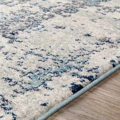 Beverly Abstract Blue Area Rug - Ornate Home