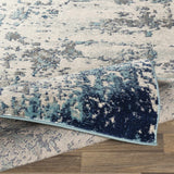 Beverly Abstract Blue Area Rug - Ornate Home