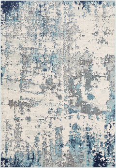 Beverly Abstract Blue Area Rug - Ornate Home