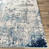 Beverly Abstract Blue Area Rug - Ornate Home