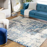 Beverly Abstract Blue Area Rug - Ornate Home