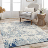 Beverly Abstract Blue Area Rug - Ornate Home