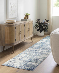Beverly Abstract Blue Area Rug - Ornate Home