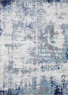 Beverly Abstract Blue Area Rug - Ornate Home