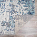 Beverly Abstract Blue Area Rug - Ornate Home
