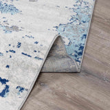 Beverly Abstract Blue Area Rug - Ornate Home