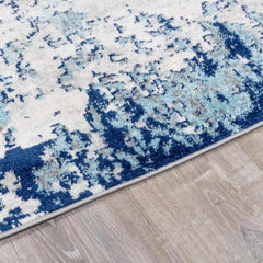 Beverly Abstract Blue Area Rug - Ornate Home