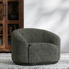 Beverly Antique Green Swivel Accent Chair - Ornate Home