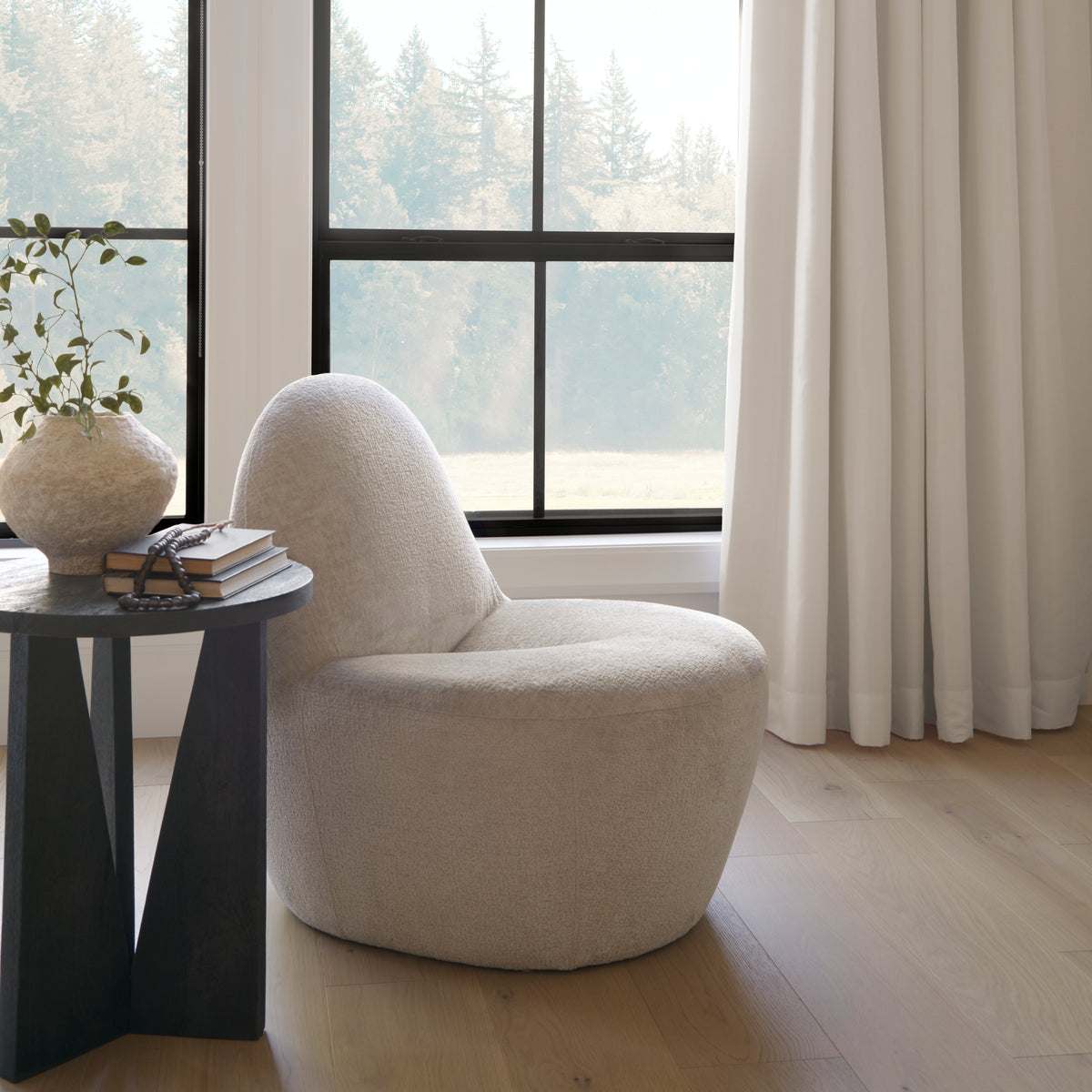 Beverly Beige Chenille Accent Chair - Ornate Home