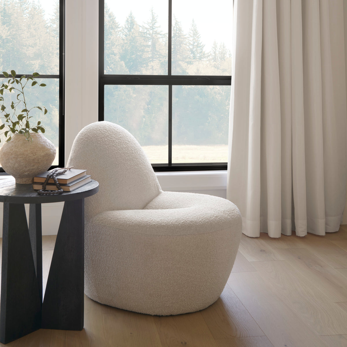 Beverly Cream Boucle Accent Chair - Ornate Home