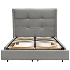 Beverly Grey Queen Bed - Ornate Home