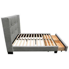 Beverly Grey Queen Bed - Ornate Home