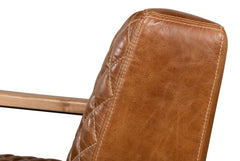 Beverly Hills Brown Chair Leather - Ornate Home