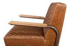 Beverly Hills Brown Chair Leather - Ornate Home