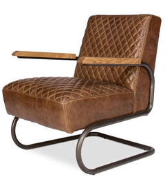 Beverly Hills Brown Chair Leather - Ornate Home