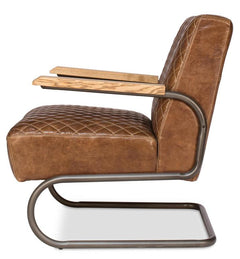 Beverly Hills Brown Chair Leather - Ornate Home