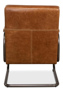 Beverly Hills Brown Chair Leather - Ornate Home