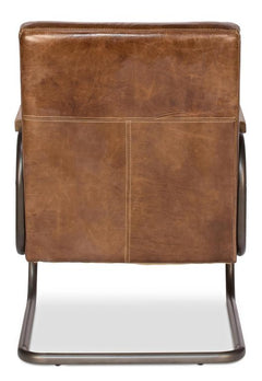 Beverly Hills Brown Chair Leather - Ornate Home
