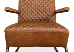 Beverly Hills Brown Chair Leather - Ornate Home