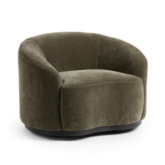 Beverly Olive Moss Swivel Accent Chair