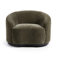 Beverly Olive Moss Swivel Accent Chair