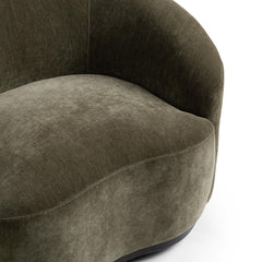 Beverly Olive Moss Swivel Accent Chair