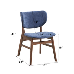 Bevis Blue Side Chair (Set of 2) - Ornate Home