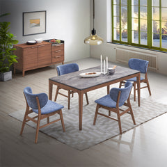 Bevis Blue Side Chair (Set of 2) - Ornate Home