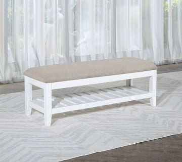 Bexhill White Bench - Ornate Home