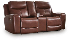 Bexhurst Mahogany Power Reclining Sofa and Loveseat - Ornate Home
