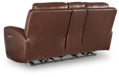 Bexhurst Mahogany Power Reclining Sofa and Loveseat - Ornate Home
