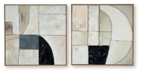 Bexlen Tan/Taupe/Black Wall Art Set (Online Special Price) - Ornate Home