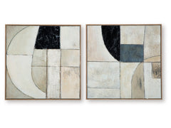 Bexlen Tan/Taupe/Black Wall Art Set - Ornate Home