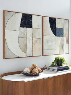 Bexlen Tan/Taupe/Black Wall Art Set - Ornate Home