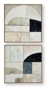 Bexlen Tan/Taupe/Black Wall Art Set - Ornate Home