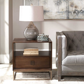 Bexley Walnut Side Table - Ornate Home