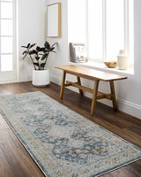 Bhavya Navy Washable Area Rug - Clearance - Ornate Home