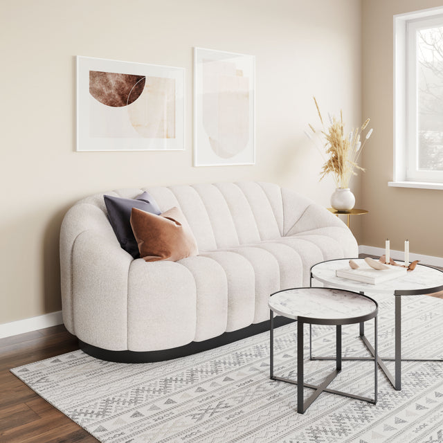 Bhutan Cream Sofa - Ornate Home