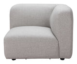 Biak Gray Corner Chair - Ornate Home