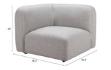 Biak Gray Corner Chair - Ornate Home