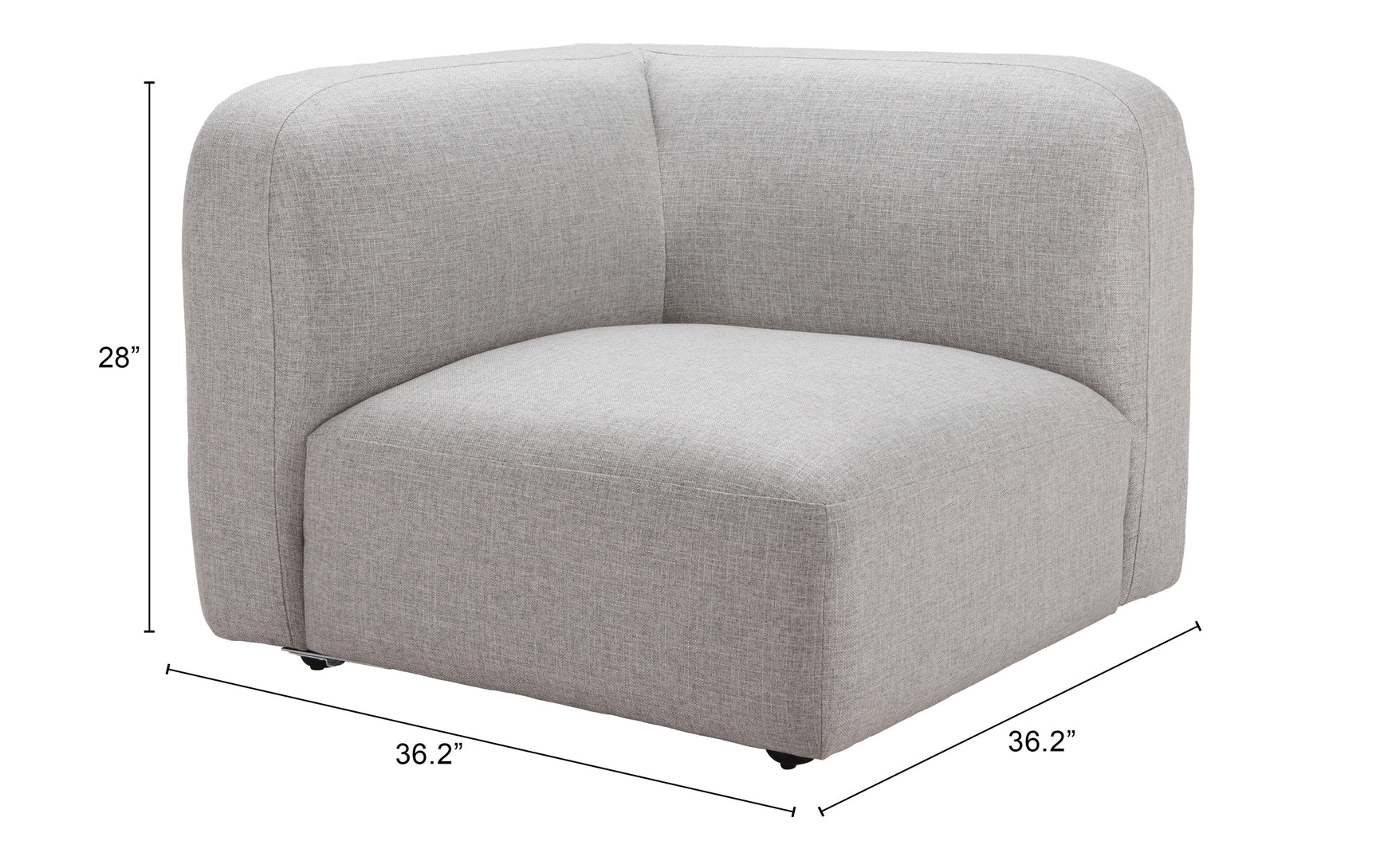 Biak Gray Corner Chair - Ornate Home