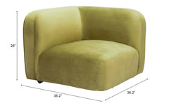 Biak Green Corner Chair - Ornate Home