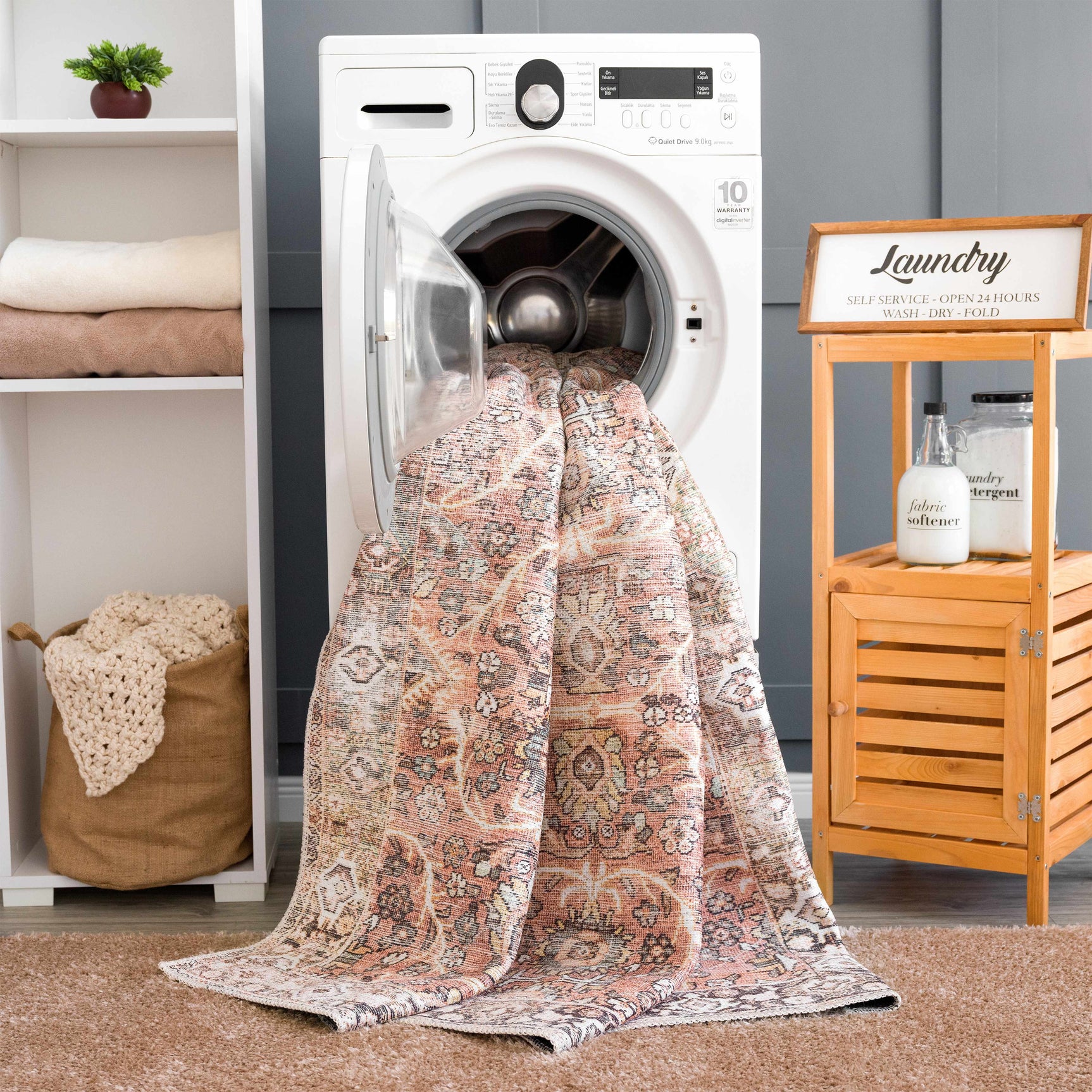 Bian Washable Area Rug - Clearance - Ornate Home