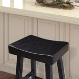 Biasca Black Stool (Set of 2) - Ornate Home