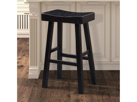Biasca Black Stool (Set of 2) - Ornate Home