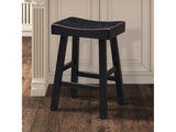 Biasca Black Stool (Set of 2) - Ornate Home