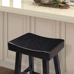 Biasca Black Stool (Set of 2) - Ornate Home