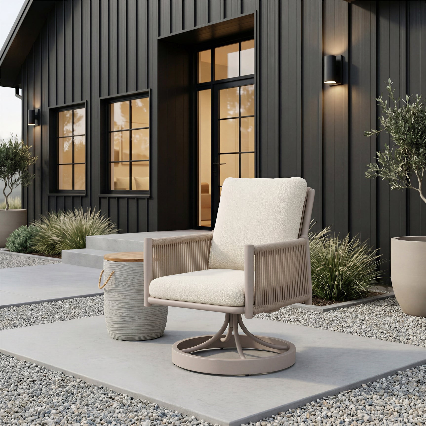 Biban Natural & Gray Side Table