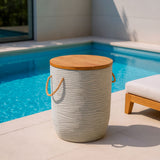Biban Natural & Gray Side Table